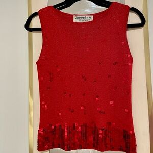 Joseph A Red Sparkle Tank & Sweater 2-Piece Set